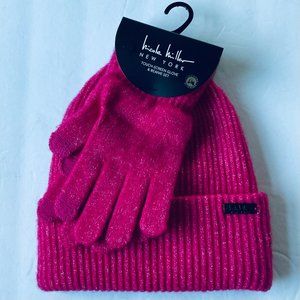 NICOLE MILLER Women's Touch-Screen Gloves & Beanie Set NWT